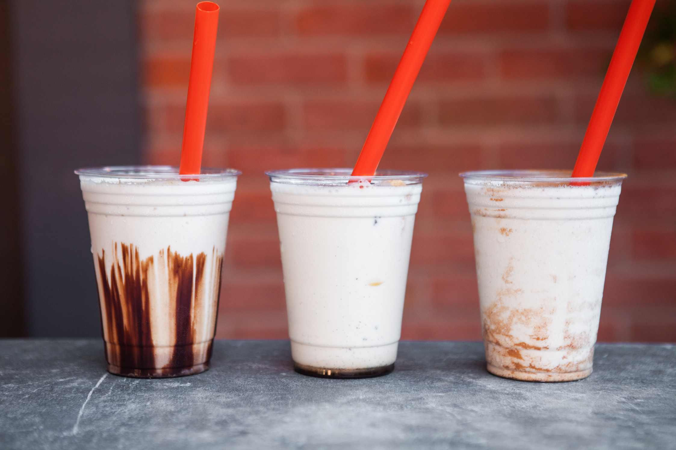Fat Cow's S'mores, Oreo and Bananas Foster milkshakes