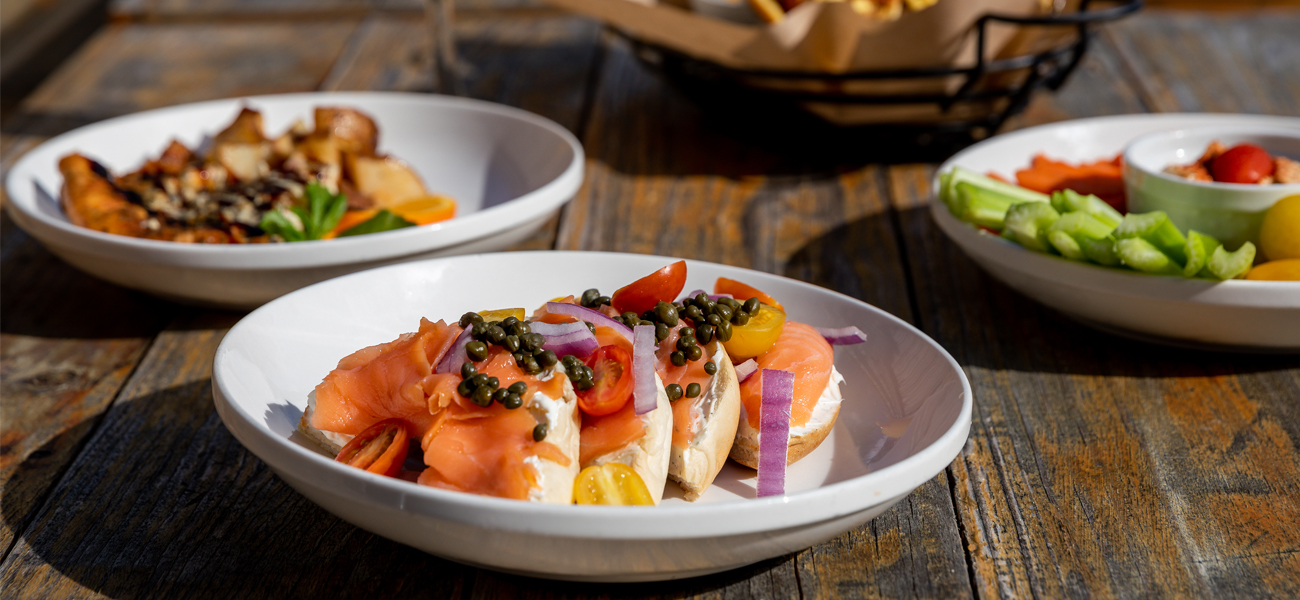 This is a photo of plates of food at Leola's Café & Coffee House.