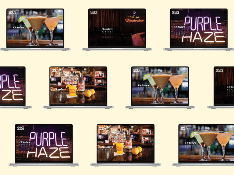 laptops rotating with different wallpapers